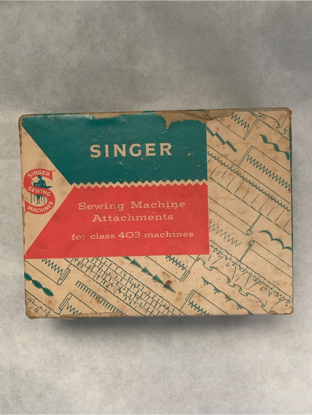Vintage Singer 403 Slant-O-Matic Accessory Kit Cams Manual Feet Box